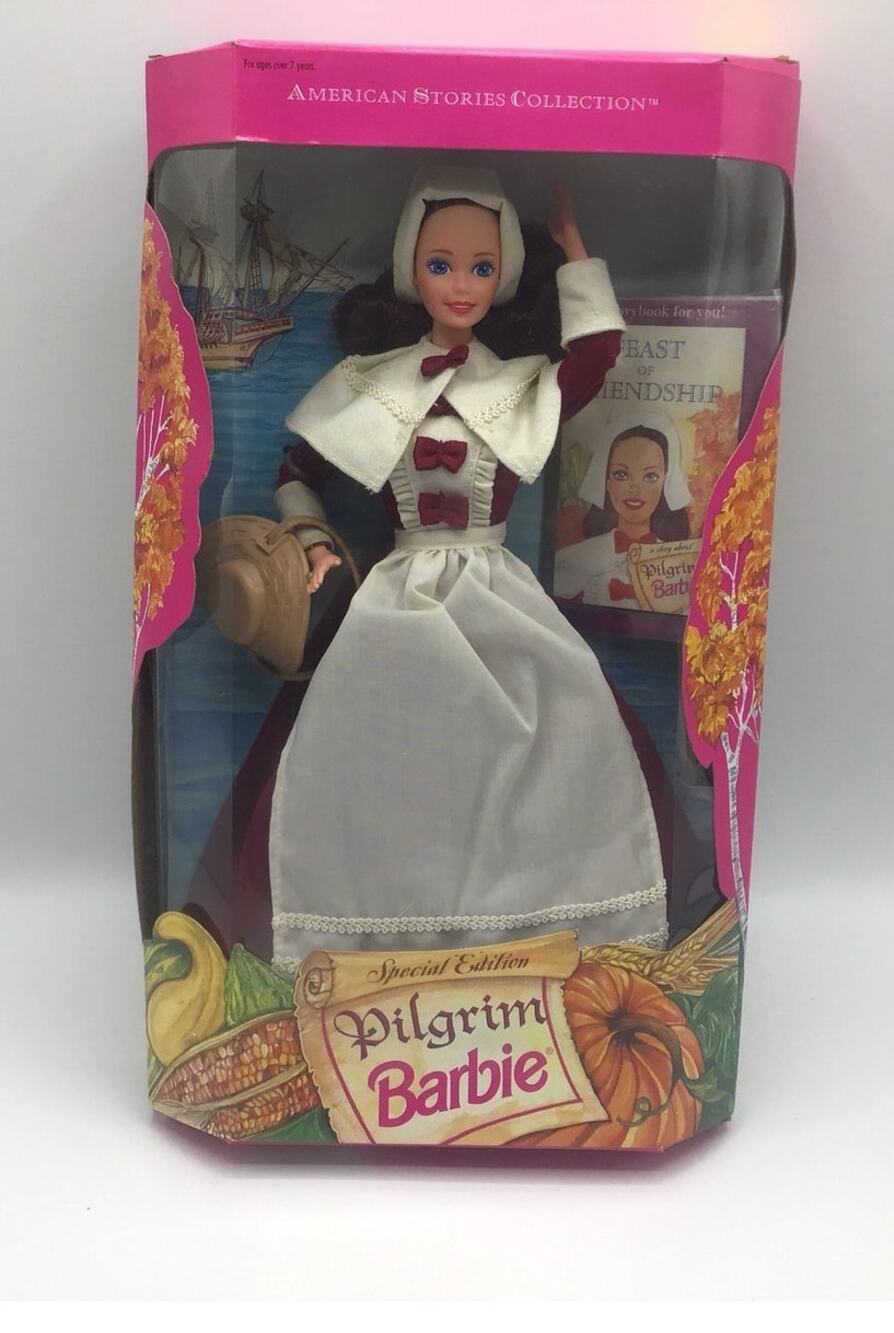 Vintage 1994 Pilgrim Barbie American Stories Thanksgiving NRFB Mattel 12577